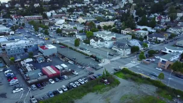 Sausalito Califórnia Vista Aérea Centro Cidade Paisagem Incrível — Vídeo de Stock
