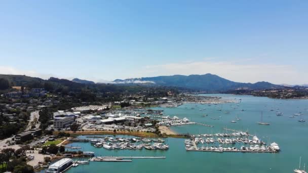 Sausalito Kalifornia San Francisco Bay Aerial View Yacht Kikötő — Stock videók