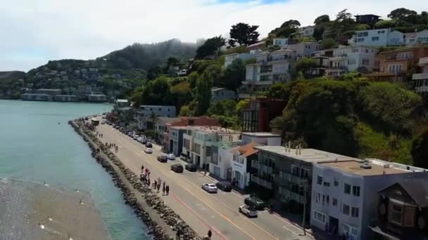 Sausalito Vue Aérienne Californie Centre Ville Paysage Incroyable — Video