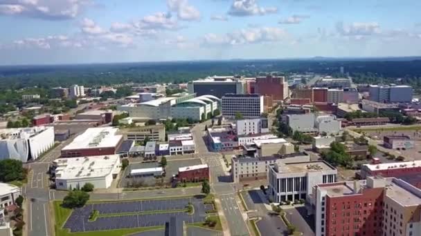 High Point Aerial View Kuzey Carolina Downtown Amazing Landscape — Stok video