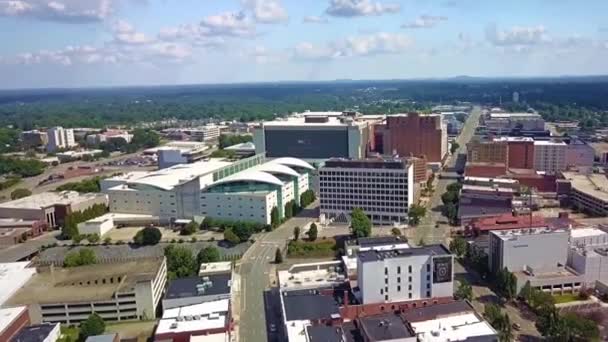 High Point Innenstadt Luftaufnahme Erstaunliche Landschaft North Carolina — Stockvideo