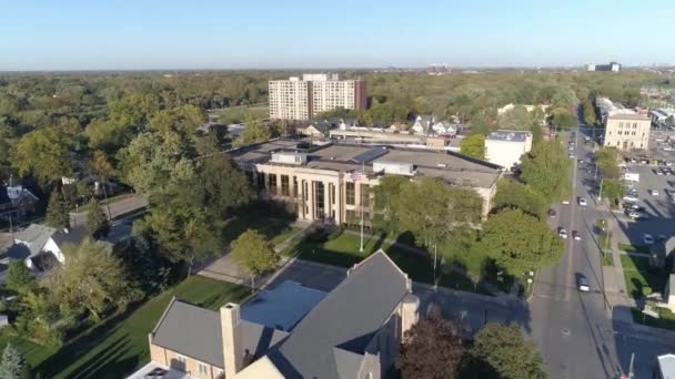 Dearborn Michigan Vista Aérea Paisaje Increíble Centro Ciudad — Vídeo de stock