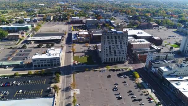 Flint Downtown Aerial View Michigan Amazing Landscape — Stock Video