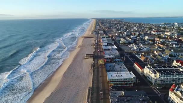 Seaside Heights New Jersey Aerial View Seaside Heights Beach Atlantic — стокове відео