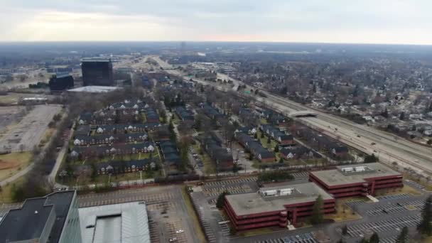 Southfield Michigan Hava Manzarası Nanılmaz Manzara Şehir Merkezi — Stok video