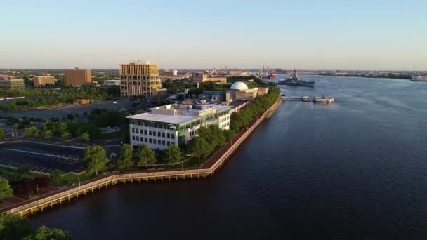 Camden New Jersey Downtown Amazing Landscape Aerial View — 비디오