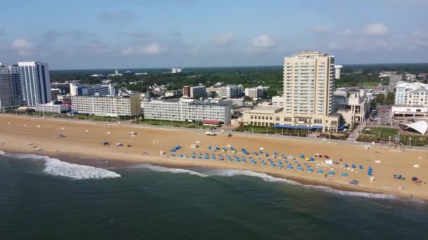 Virginia Beach Virginia Atlantic Coast Aerial View Amazing Landscape — стокове відео