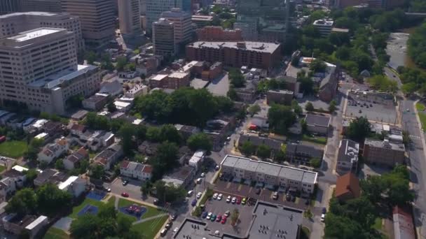 Wilmington Vista Aérea Centro Ciudad Delaware Paisaje Increíble — Vídeo de stock