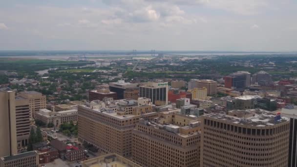 Wilmington Downtown Aerial View Delaware Amazing Landscape — стокове відео