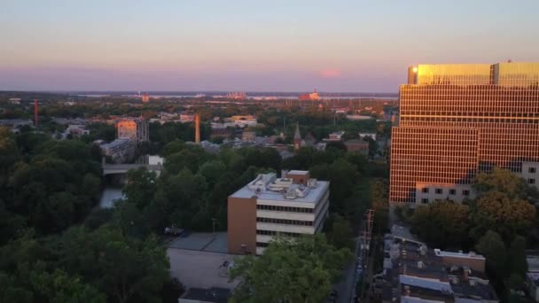Wilmington Downtown Delaware Aerial View Amazing Landscape — Stock video