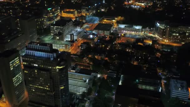 Wilmington Nocy Delaware Widok Powietrza Śródmieście Światła Miejskie — Wideo stockowe