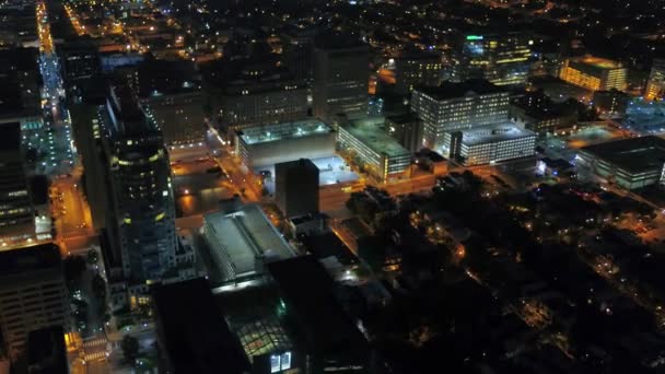 Wilmington Night Delaware Downtown Aerial View City Lights — Stock video