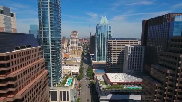 Aerial Flying Austin Τέξας Beautiful Cityscape Κέντρο — Αρχείο Βίντεο