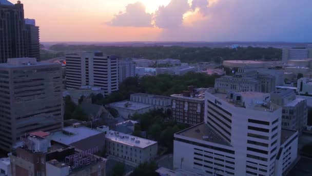 Voando Aéreo Sobre Birmingham Downtown Alabama Amazing Cityscape — Vídeo de Stock