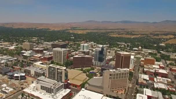 Air Flying Boise Idaho Amazing Cityscape Downtown — Stock video