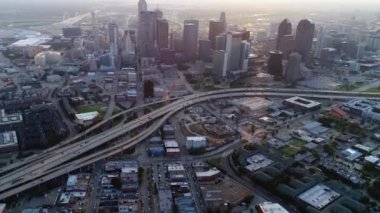 Dallas 'ın Üzerinde Uçan Havadan, İnanılmaz Şehir, Teksas, Şehir Merkezi