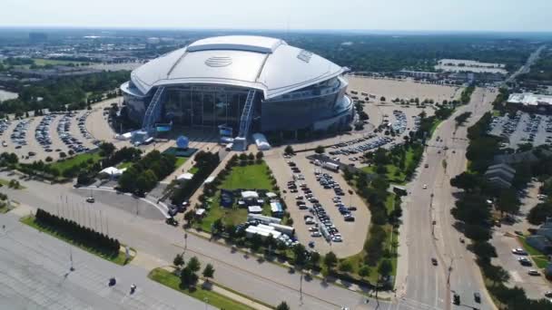 Aerial Flying Dallas Texas Stadium — Vídeo de Stock