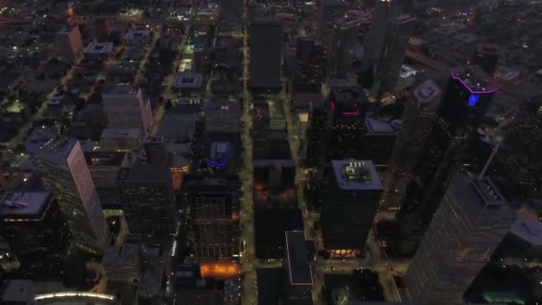 Houston Downtown Texas Üzerinde Uçan Hava Inanılmaz Şehir Manzarası — Stok video