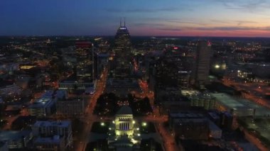 Gece Uçuşu Indianapolis, Şehir Merkezi, Indiana, Şehir Işıkları