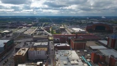 Indianapolis 'in Üzerinde Uçan Hava, Şehir Merkezi, Güzel Şehir, Indiana