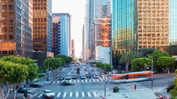 Aerial Flying Los Angeles Downtown California Amazing Cityscape — Stock video