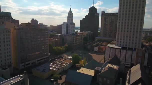 Vuelo Aéreo Sobre Memphis Centro Paisaje Urbano Increíble Tennessee — Vídeo de stock