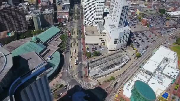 Aerial Flying New Orleans Louisiana Downtown Beautiful Cityscape — Stockvideo