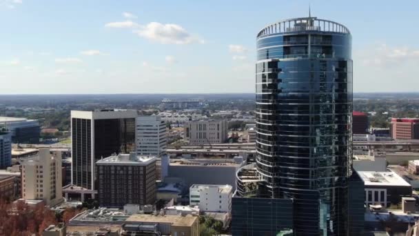 Aerea Che Vola Orlando Paesaggio Urbano Stupefacente Florida Centro Città — Video Stock