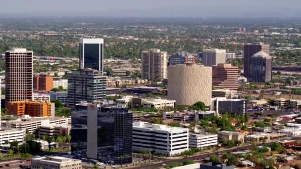 Aerial Flying Phoenix Downtown Arizona Amazing Cityscape — Stock video