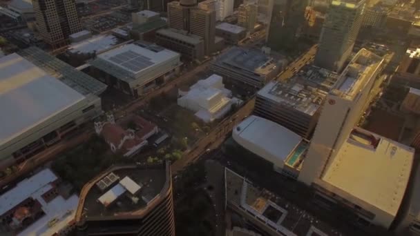 Aerial Flying Phoenix Amazing Cityscape Κέντρο Της Αριζόνα — Αρχείο Βίντεο