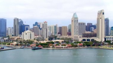 Hava Uçuşu San Diego, California, şehir merkezi, San Diego Körfezi
