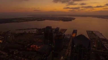 Gece Havacılığı San Diego, Şehir merkezi, California, San Diego Körfezi