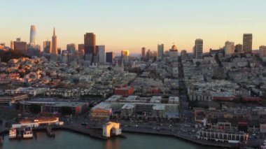 San Francisco, Kaliforniya, Kuzey Sahili, San Francisco Körfezi Üzerinde Uçan Hava