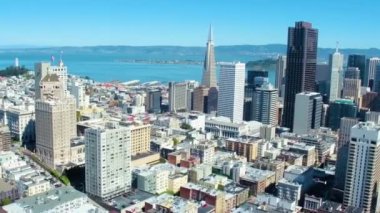 San Francisco 'nun Üzerinde Uçan Hava, İnanılmaz Şehir, Kaliforniya, Şehir Merkezi