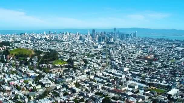 Letecké Létání Přes San Francisco Amazing Cityscape Kalifornie — Stock video