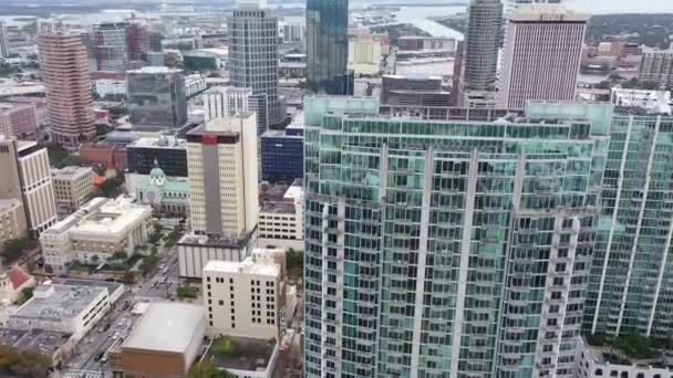 Luftflug Über Tampa Wunderschöne Stadtlandschaft Florida Innenstadt — Stockvideo