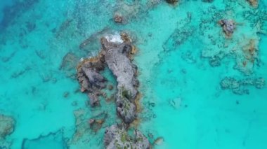 Bermuda, Rocky Resifleri, Hava Uçuşu, Güzel Manzara, Tropikal Cennet, Atlantik Okyanusu