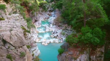 Dağlardaki Güzel Dere, Nehir Akıntısı, Havadan Uçma, Doğa