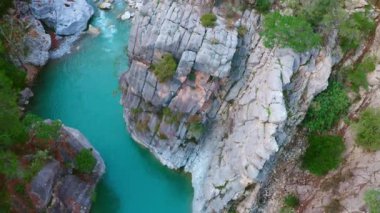 Dağ Kanyonu, Hava Uçuşu, Doğa, Nehir Akıntısı, İnanılmaz Manzara