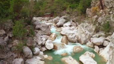Dağlardaki Güzel Dereler, Nehir Akıntıları, Doğa, Havadan Uçma