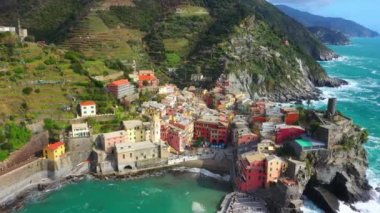 İtalya, Cinque Terre, Aerial View, Liguria, Liguria, Mountains, Vernazza