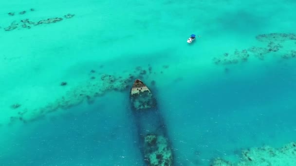 百慕大 威信号皇家舰艇 空中飞行 热带天堂 大西洋 美丽的风景 — 图库视频影像