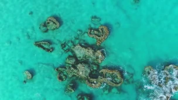 百慕大 洛基大厨 热带天堂 大西洋 空中飞行 美丽的风景 — 图库视频影像