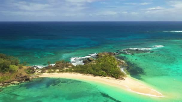 Fidži Oceánie Letecké Létání Úžasná Krajina Tropický Ostrov Tichý Oceán — Stock video