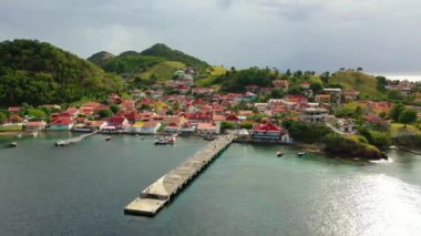 Guadeloupe Adaları, Havadan Uçma, Terre-de-Haut Adası, Karayip Denizi, İnanılmaz Manzara