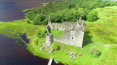 Kilchurn Şatosu, İskoçya, Hava Uçuşu, Loch Dewe, Argyll ve Bute