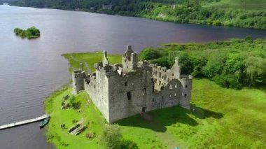 Kilchurn Şatosu, İskoçya, Hava Uçuşu, Argyll ve Bute, Loch Dehşet