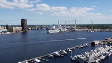 Portsmouth, Virginia, Elizabeth Nehri, Aerial View, Craford Körfezi