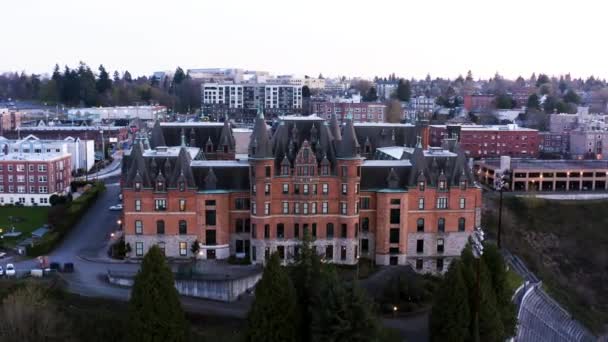 Tacoma Staat Washington Stadion High School Luchtfoto Verbazingwekkend Landschap — Stockvideo