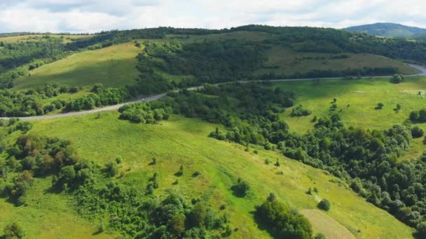 Ucraina Carpazi Bellissimo Paesaggio Vista Aerea Natura Foresta — Video Stock